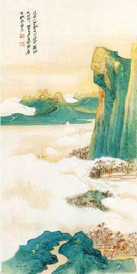 八雅轩丨【八雅丹青】现当代名家：张大千彩色山水人物作品欣赏_影响