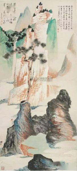 八雅轩丨【八雅丹青】现当代名家：张大千彩色山水人物作品欣赏_影响