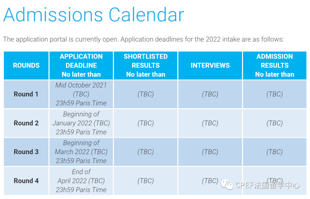 ESSEC MiM项目2022 intake时间表更新_Master
