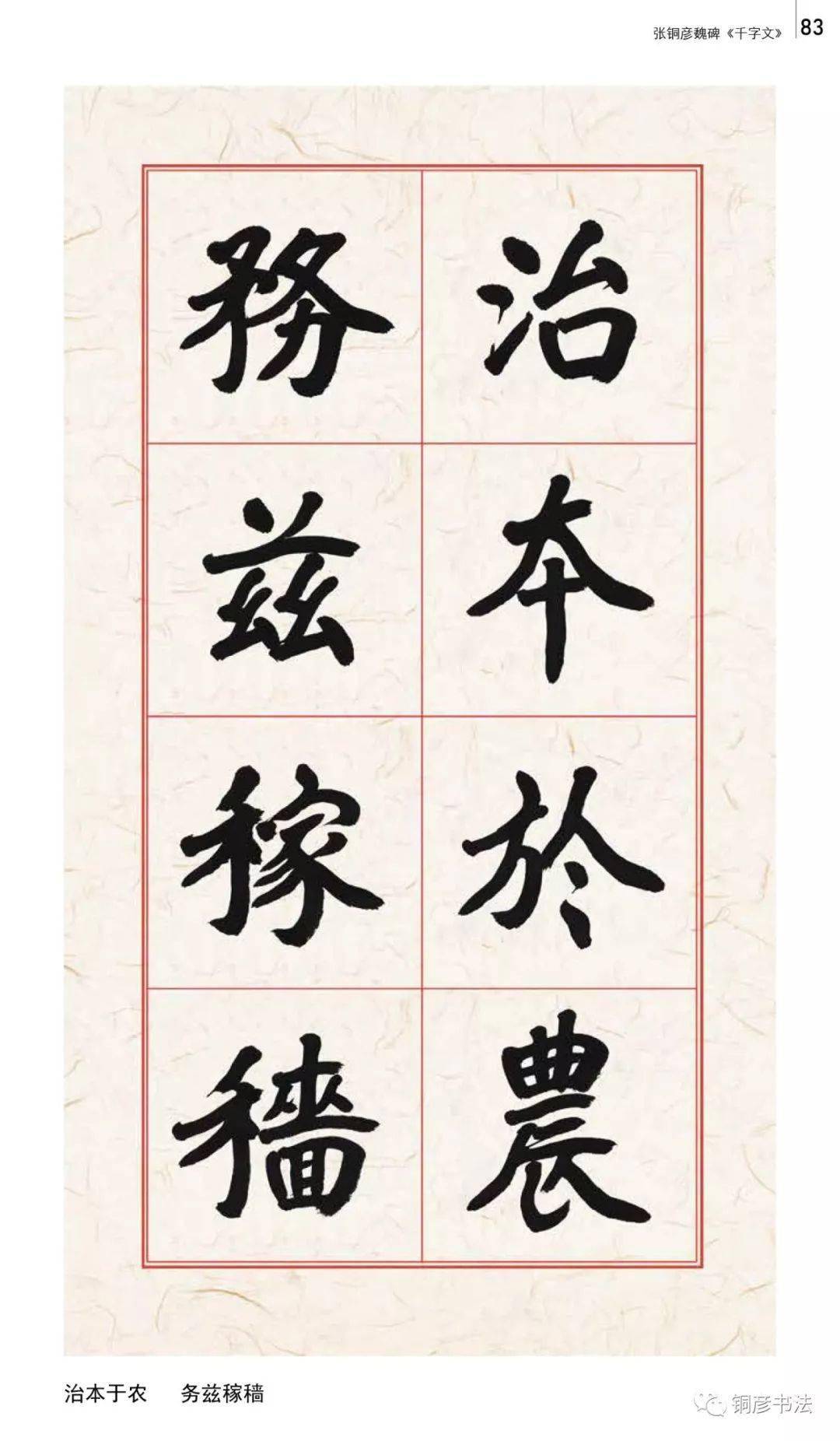 八雅轩丨【八雅墨缘】张铜彦书魏碑千字文(释文对照)_书法