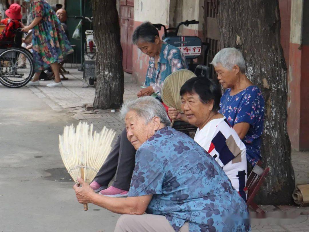 肥矿宿舍区老人的纳凉休闲时光