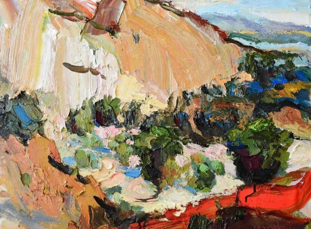 美国画家布莱恩科特大笔触厚重的油画作品色彩大胆富有表现力