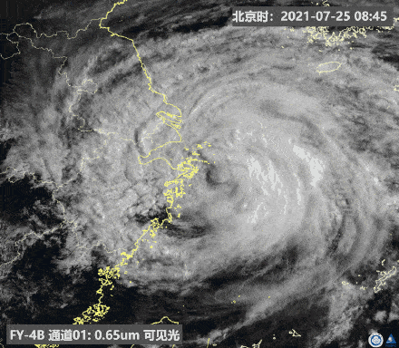视角|风云卫星视角下的台风烟花