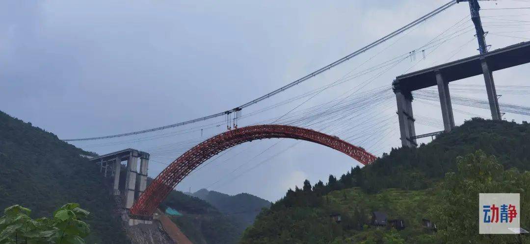 贵州这条高速一特大桥主拱合龙_团结村