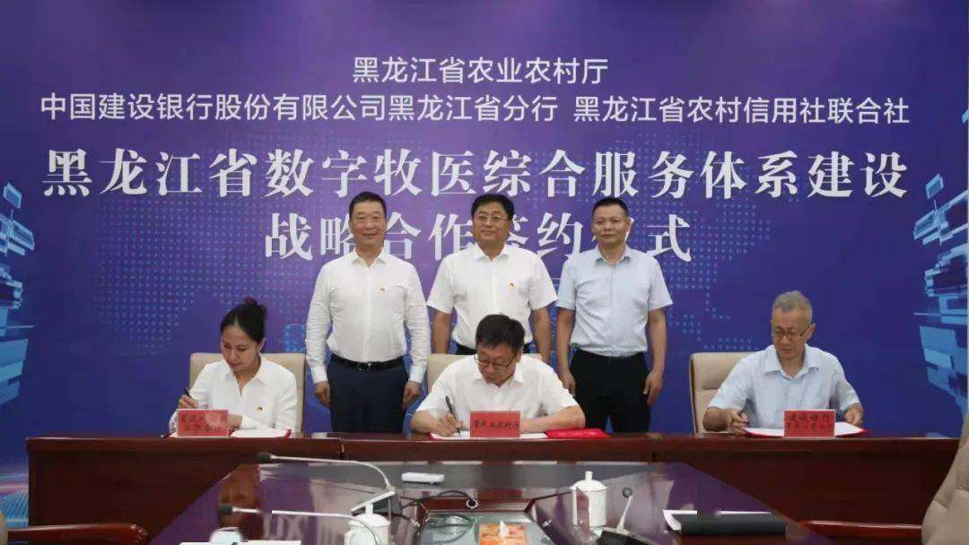 黑龙江省农业农村厅与建行黑龙江省分行,省农村信用社联合社合作建设