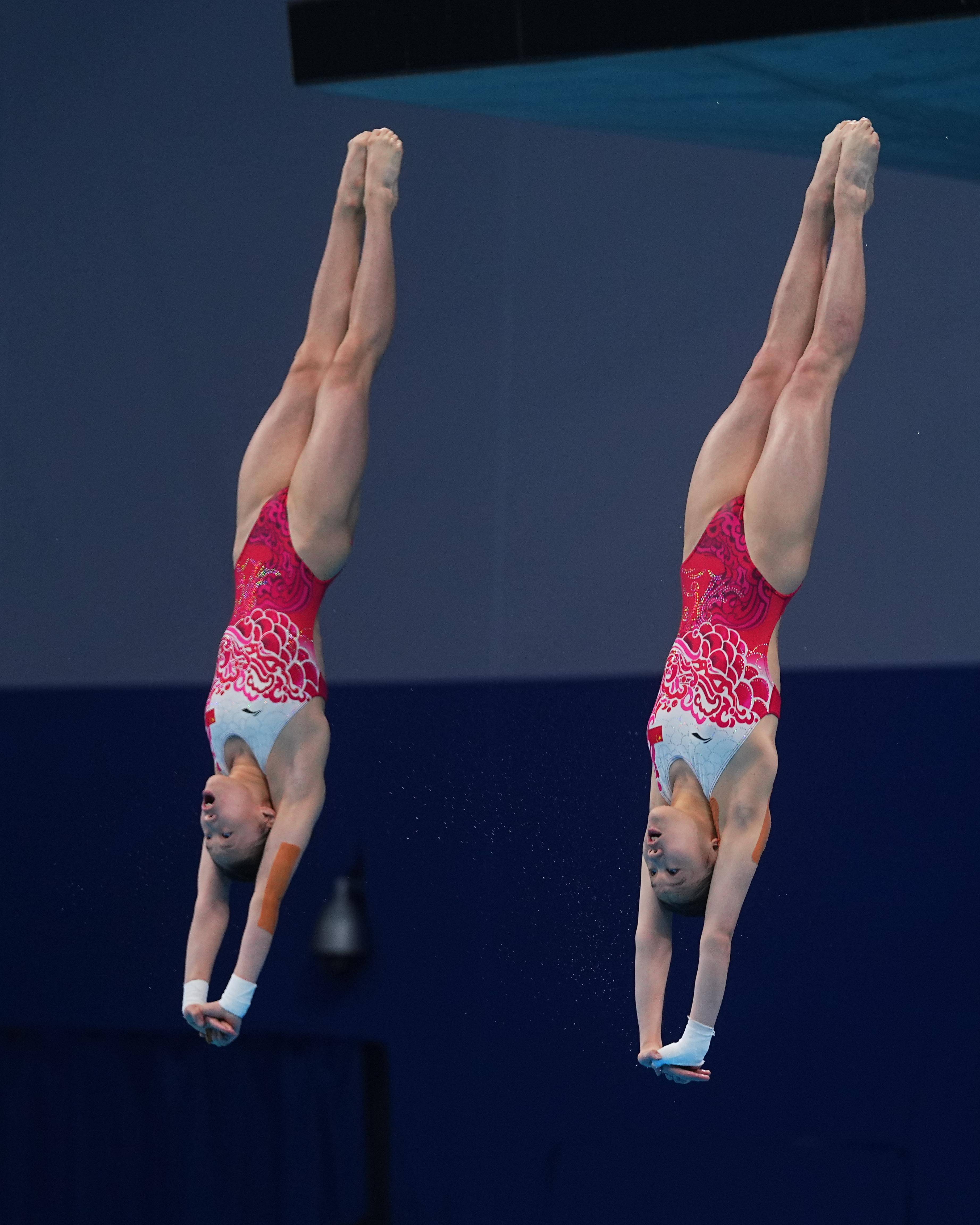 跳水——2021年跳水项目东京奥运会、世界杯选拔赛：女子10米跳台半决赛赛况_新华社