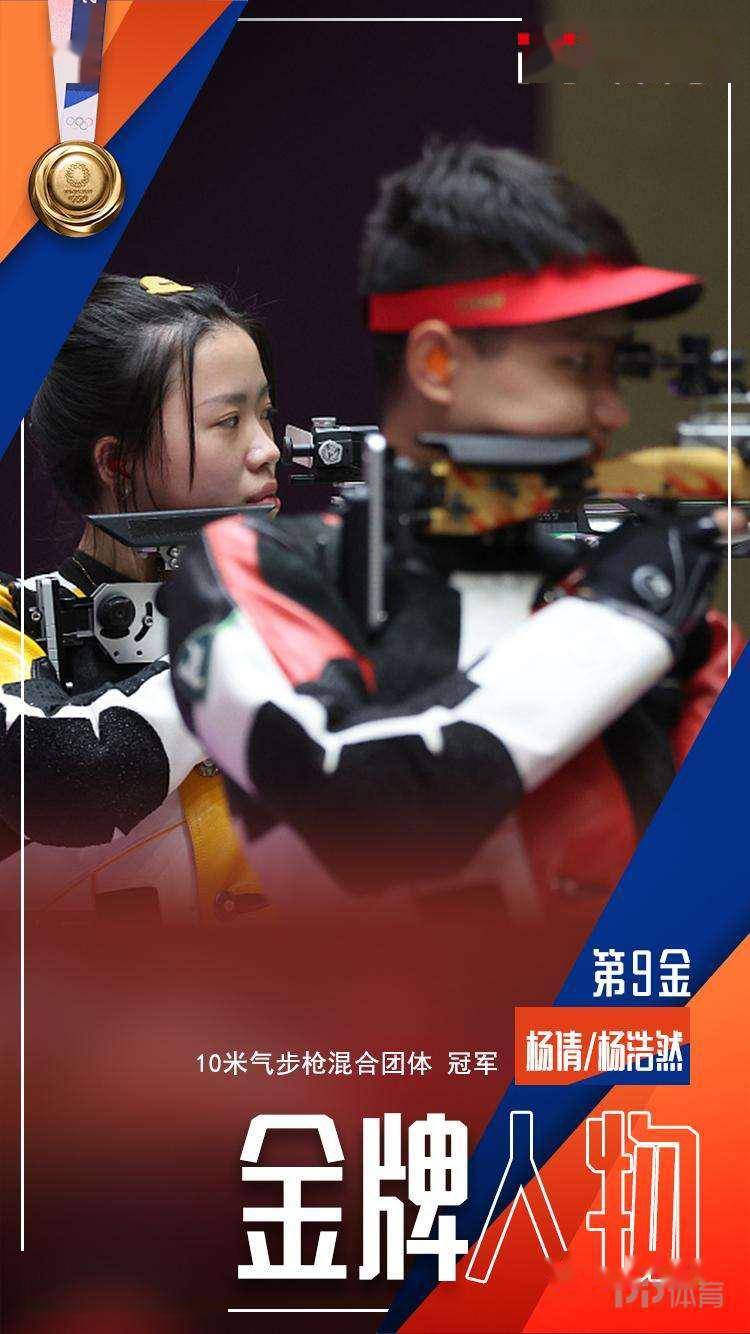 中国选手杨倩/杨皓然获得冠军,中国体育代表团再得一枚金牌!