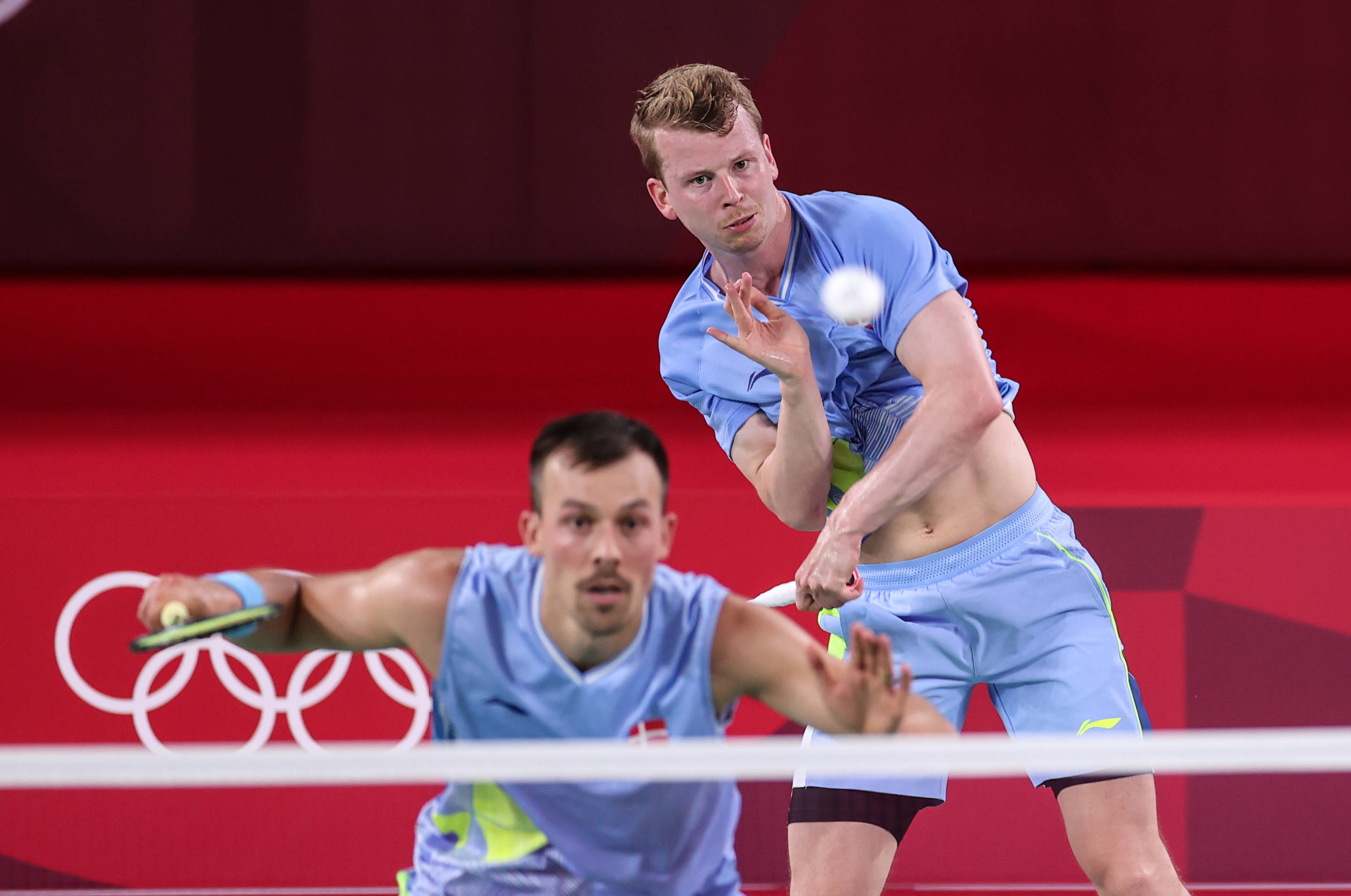 羽毛球——男双四分之一决赛:中国队晋级四强