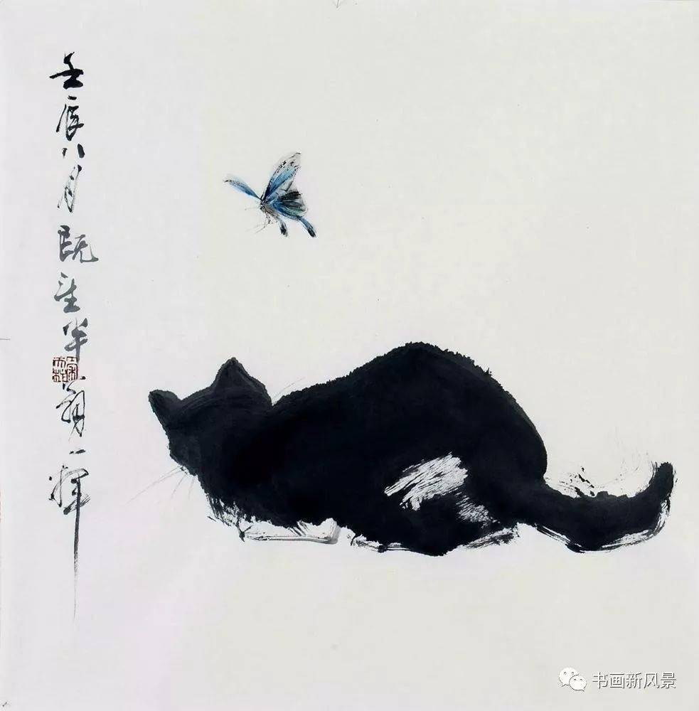 这一组极简水墨画小品大味意境不凡