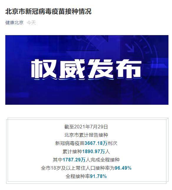 病毒|北京1787.29万人完成新冠病毒疫苗全程接种