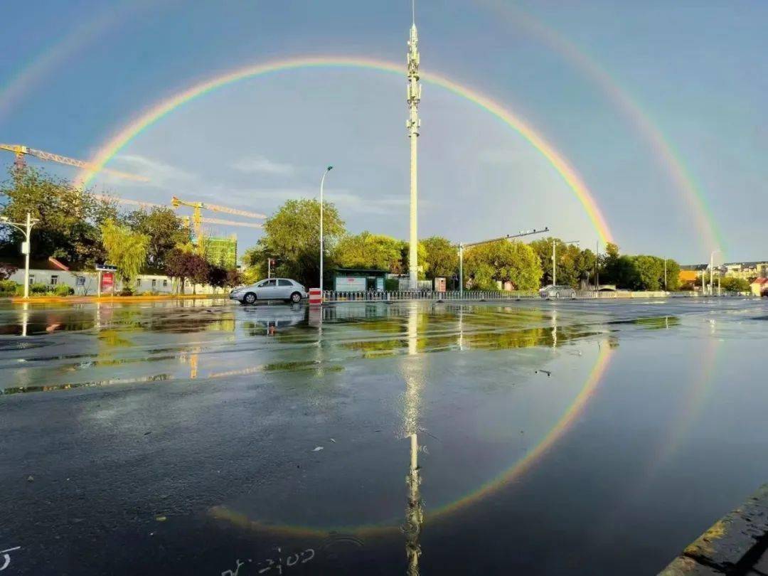 雨后彩虹图片真实照片图片