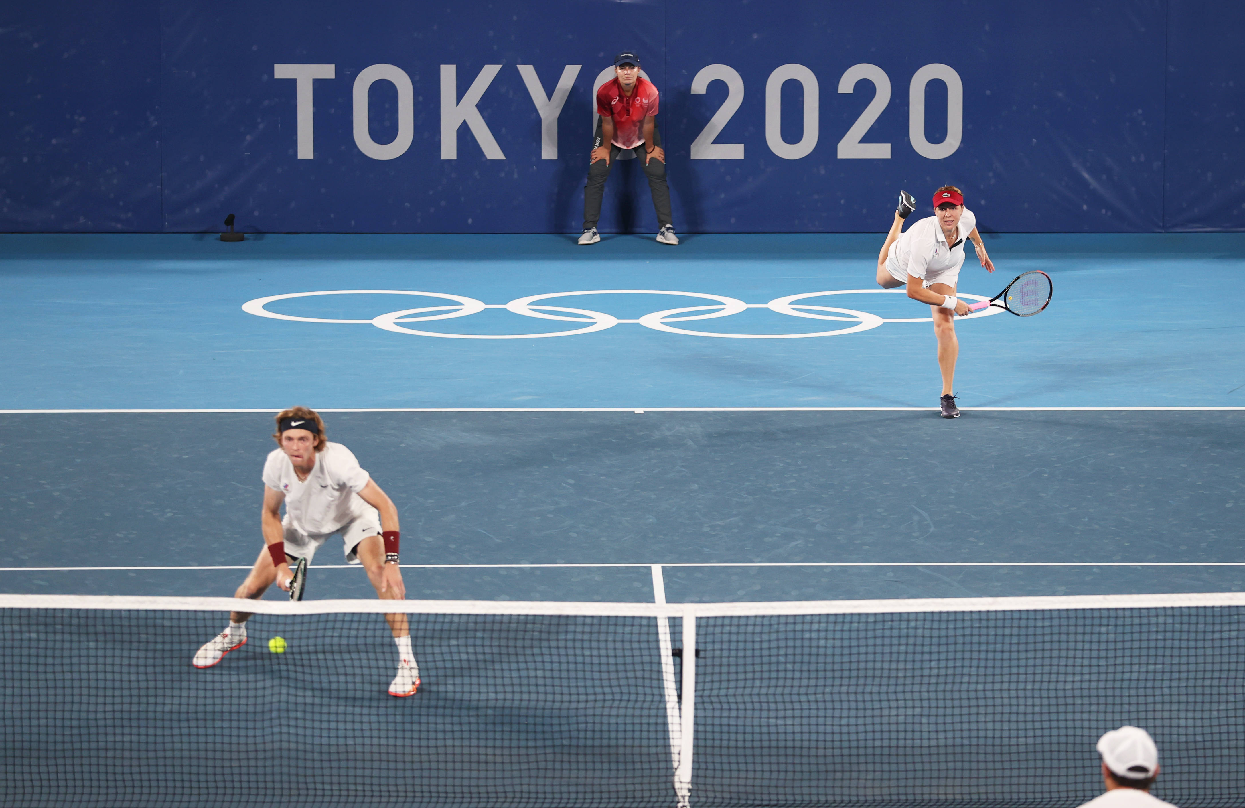 网球——混双决赛:俄罗斯运动员帕夫柳琴科娃/鲁布廖夫夺冠