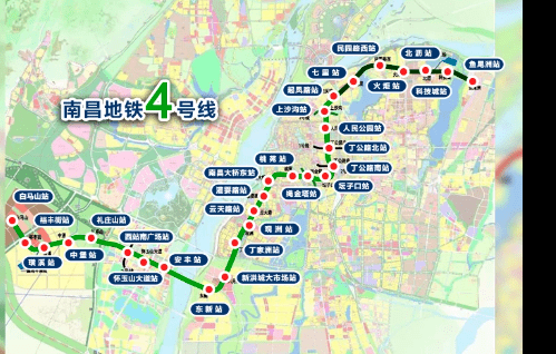 四号线南昌地铁线路图图片