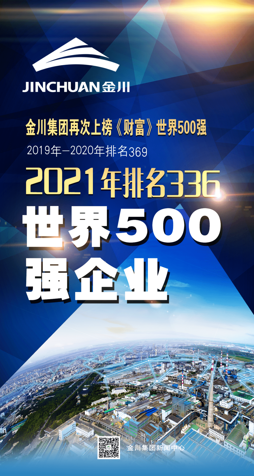 金川集团《财富》世界500强榜单位次跃升