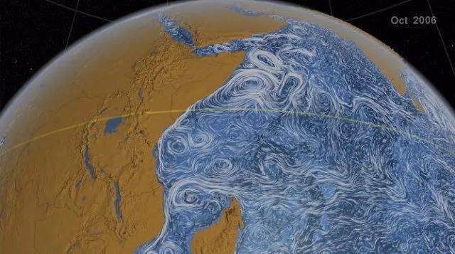 卫星监测下,印度洋流的可视化
