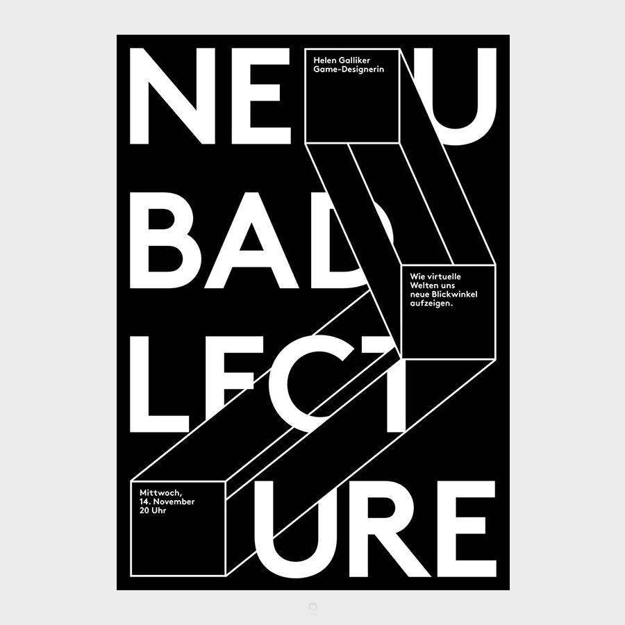 黑白字体海报可以这么玩