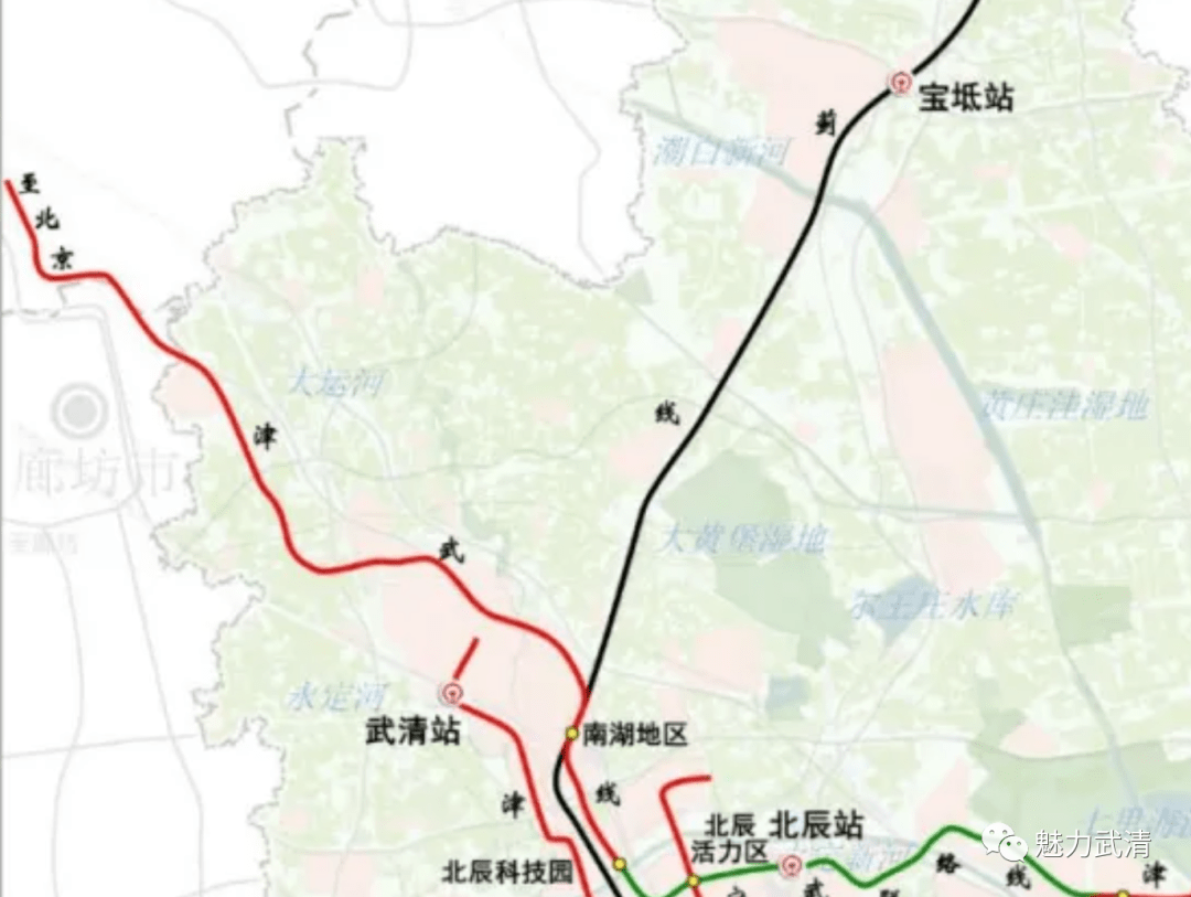 通武廊城际铁路规划图图片