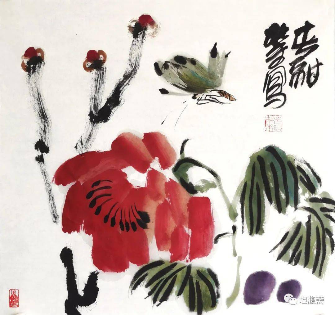 简约疏朗大气豪迈杜未的大写意花鸟画