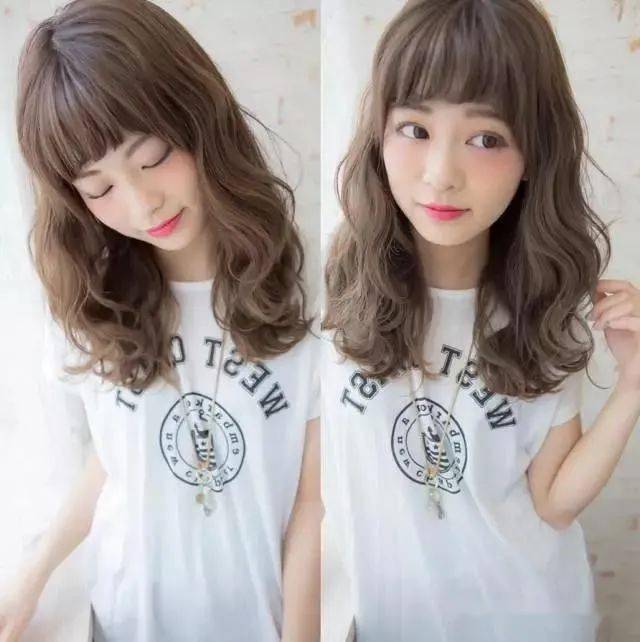 21款软妹子专属发型自然微卷中长发太柔美
