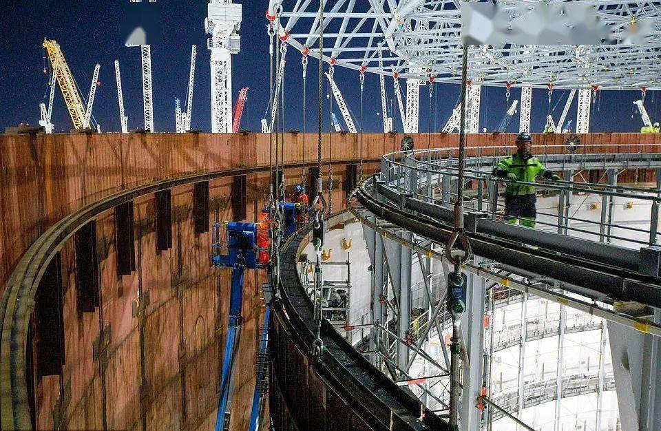 经典吊装现场英国最大基建欣克利角c核电站项目