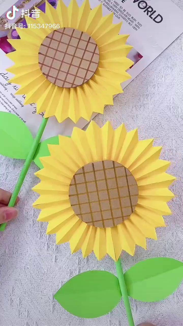 卡纸向日葵的制作方法图片