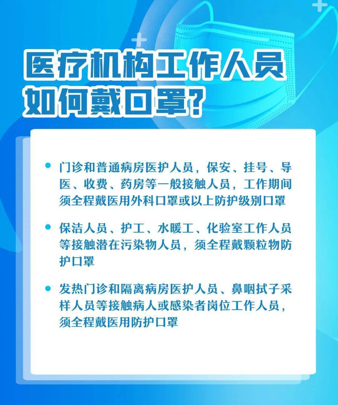 国家|新要求！这些人员不能戴一次性口罩！