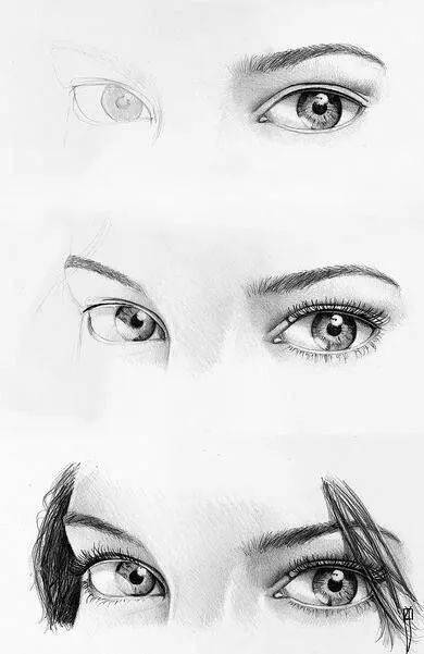 67人物素描五官就是精髓所在