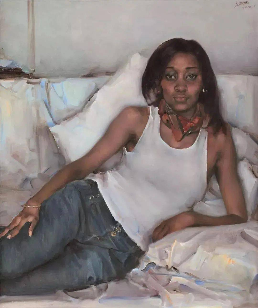 川美院长庞茂琨的风景与人物生动写生油画作品欣赏