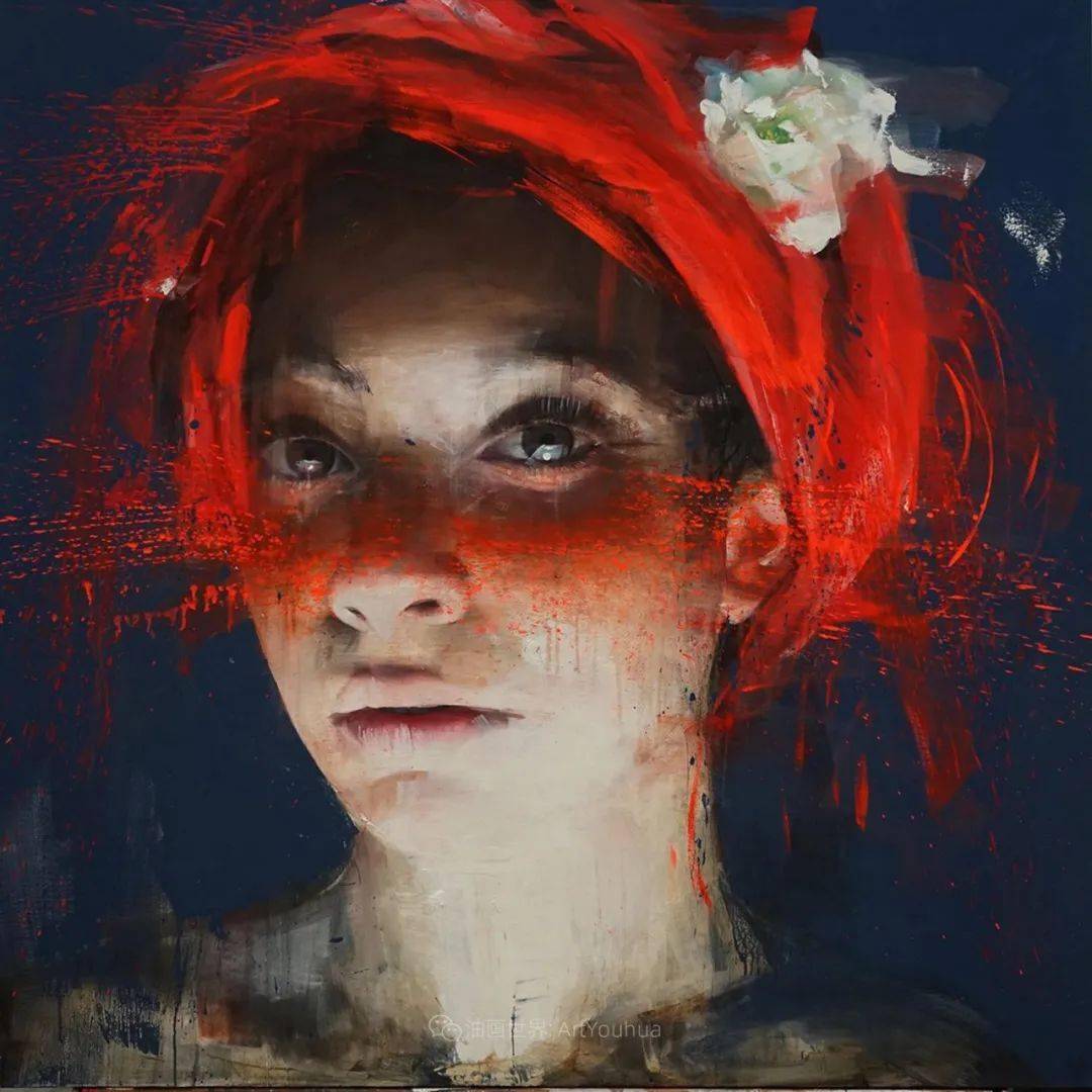 沉思的灵魂,一双直击内心深处的眼睛~意大利女画家罗伯塔·科尼油画