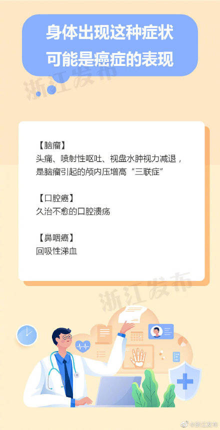 癌症|身体出现这种症状，要注意了！