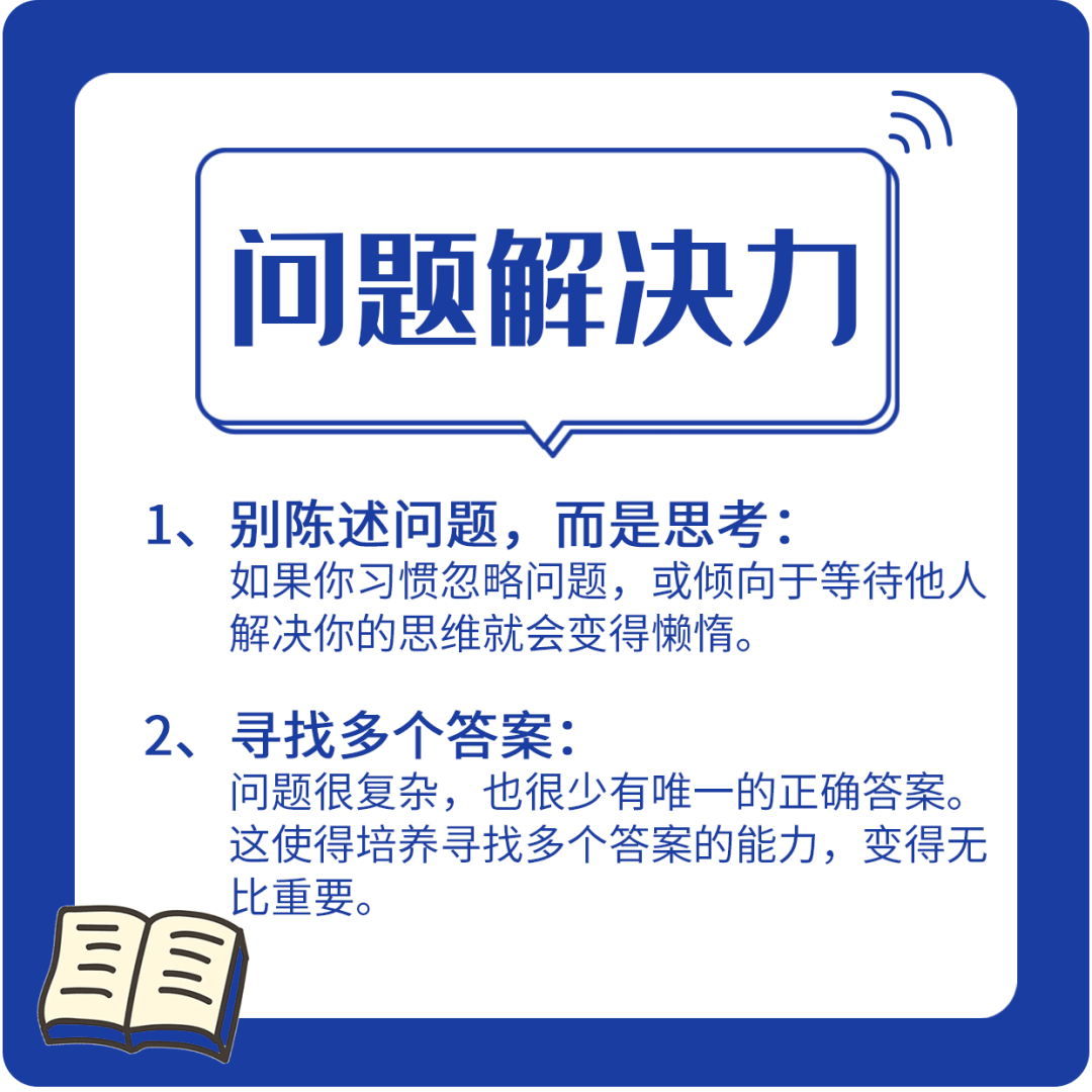 问题通常藏有机会,而拥有解决问题的能力,是抓住这些机会的关键.