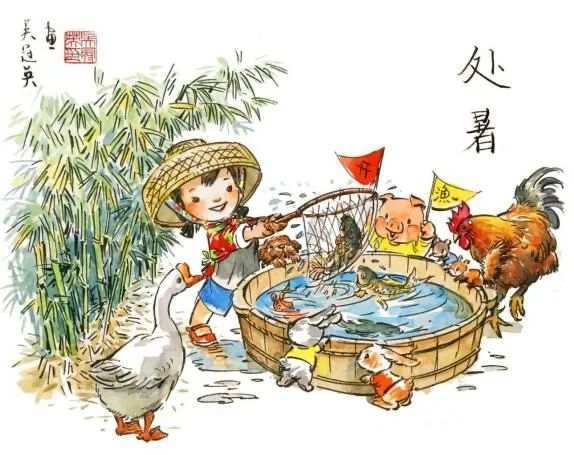 出圈|吴冠英：童心画处暑，“福娃之父”助二十四节气出圈！