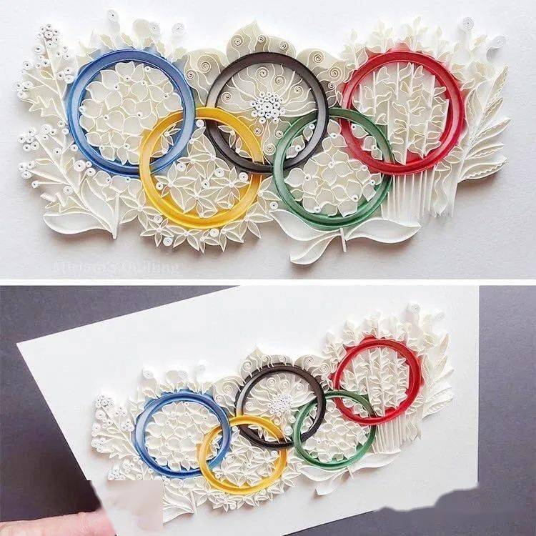 奥运五环的手工作品图片