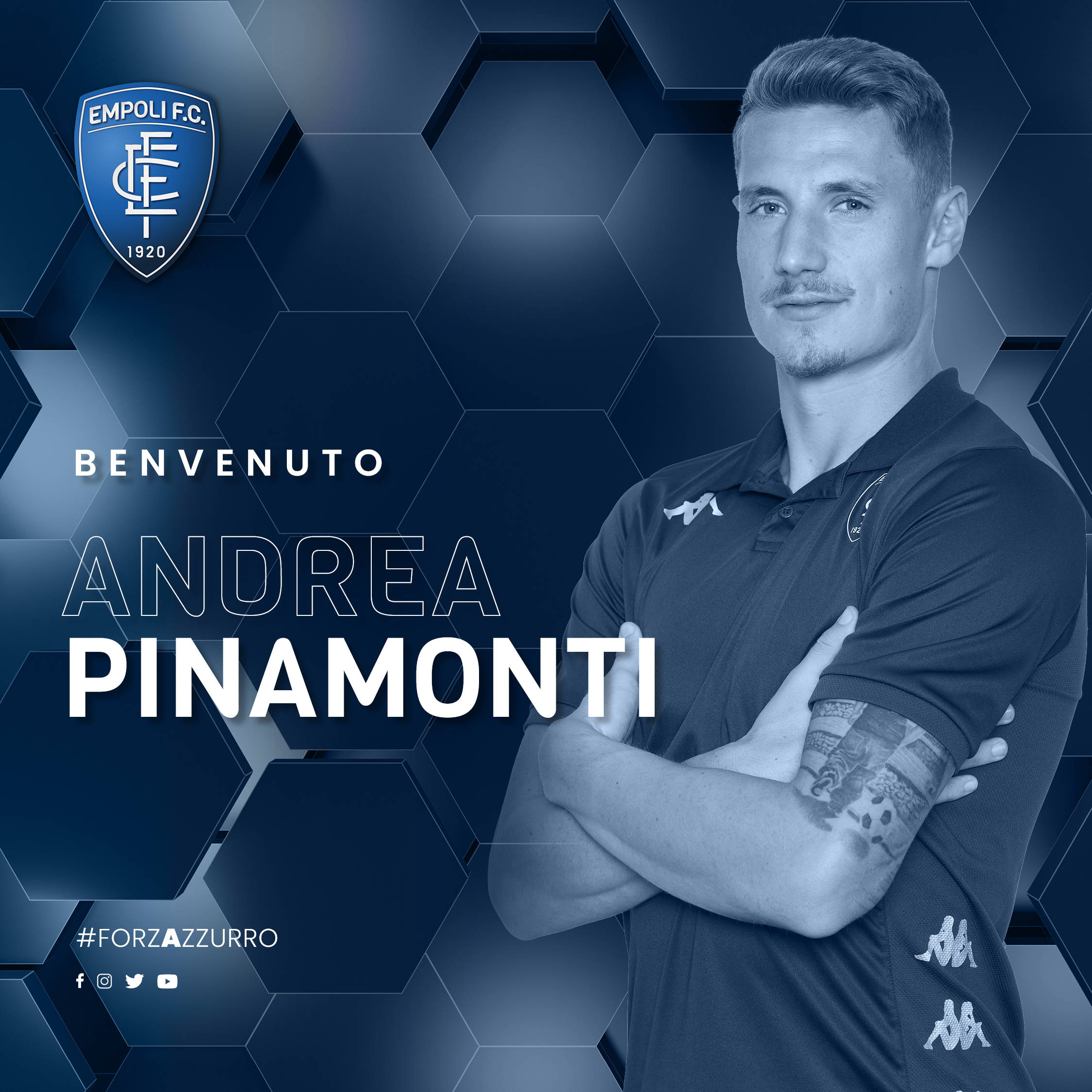 官方国际米兰小将皮纳蒙蒂租借加盟恩波利