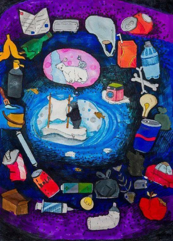 《保护地球 从你我开始》董军乐 《大象的变化》陈昱帆 《节能减排 你