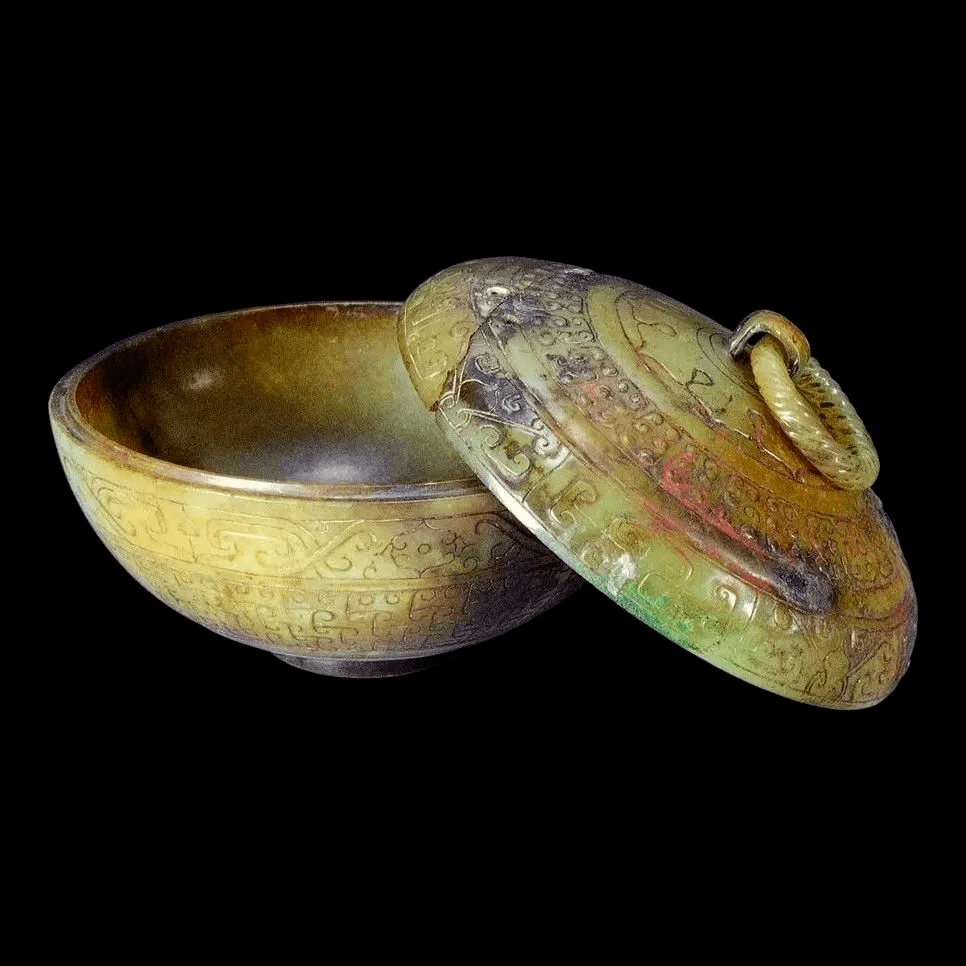 古玉挂绿黄金满地铜绿沁怎么形成