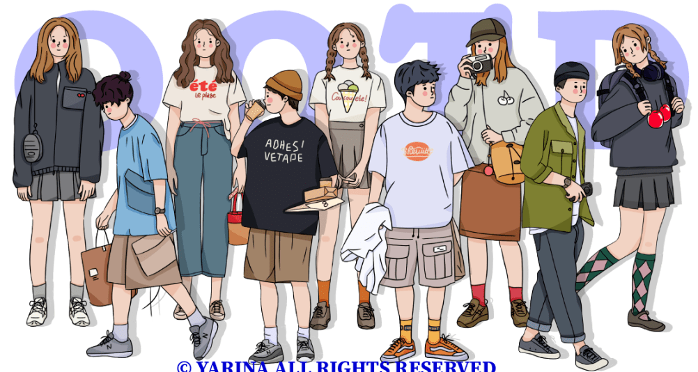 街头潮酷画风服装设计效果图300多快到我收藏夹吃灰