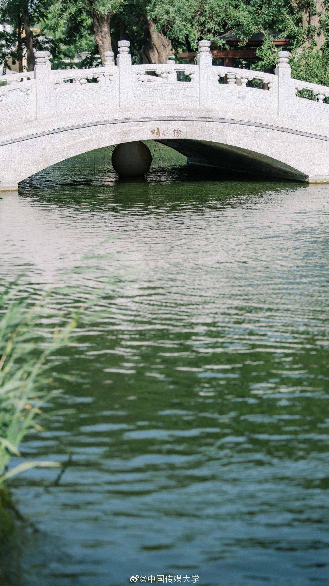 为了迎接各位小萌新,学校刚刚进行了湖水清淤工作,现在的明德湖清澈