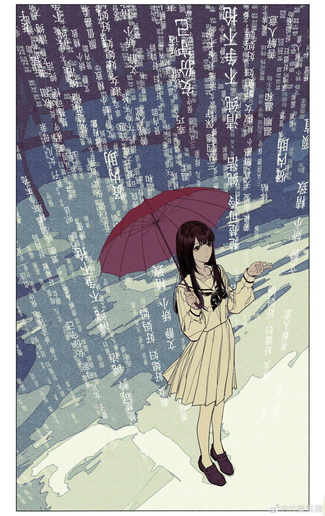 画师作品赏析竹墨繁漪刻画不同风格女性美富有故事感的手绘