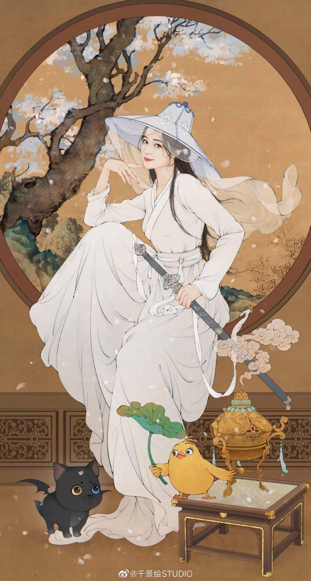 名副其实的美术生在上大学后千景绘就开始靠着自己的作品赚取了生活费