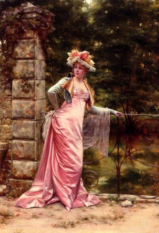 分享一组法国19世纪古典人物油画