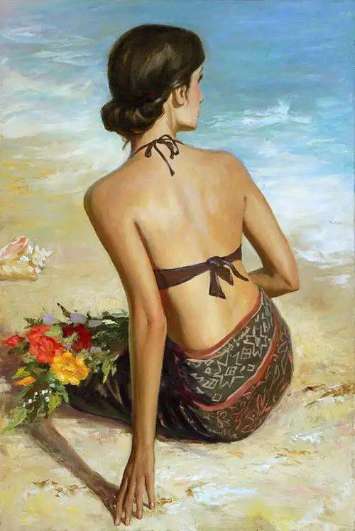 俄罗斯画家安德烈马克的漂亮女性人物油画艺术作品赏析