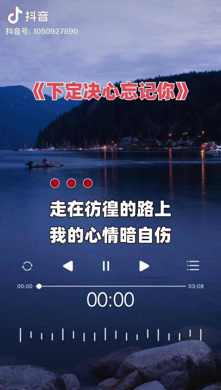 下定决心忘记你 一切的一切,只因对你用情太深 音乐热歌