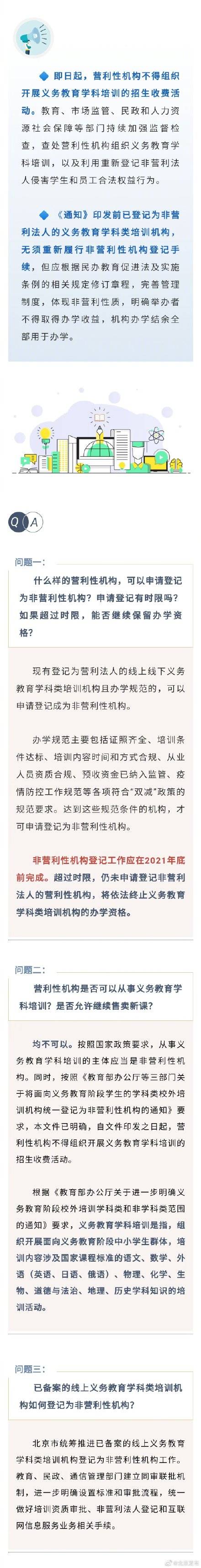 机构|最新发布！北京学科类培训机构年底前完成营转非