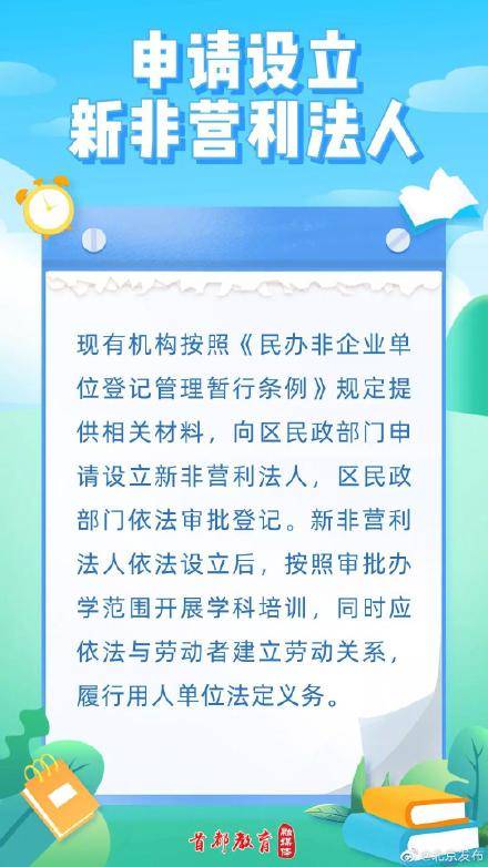 机构|最新发布！北京学科类培训机构年底前完成营转非