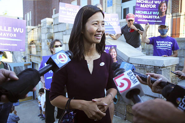 兩百多年來波士頓將首現女市長,華裔候選人吳弭初選領先_安妮莎·