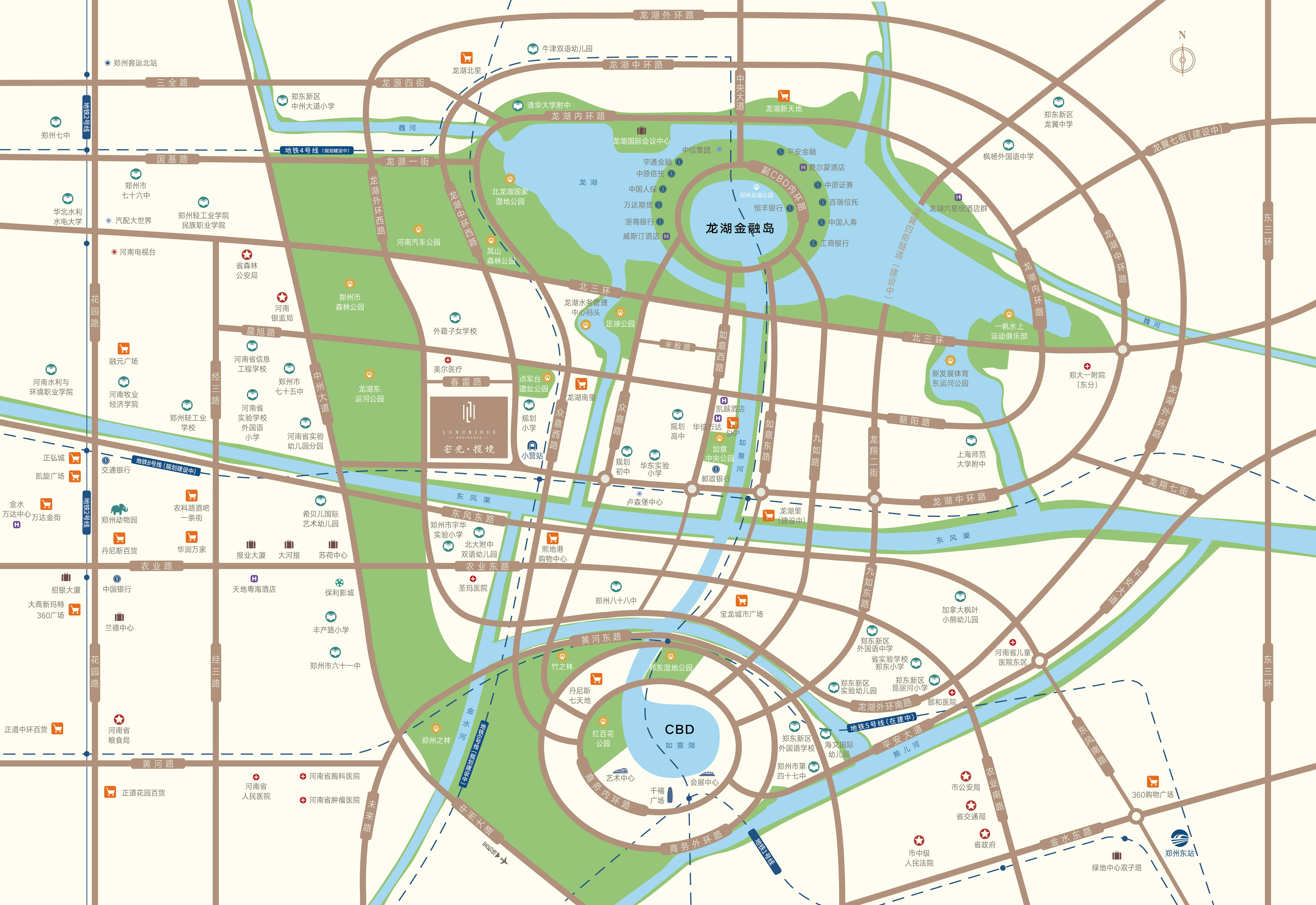郑州北龙湖楼盘地图图片