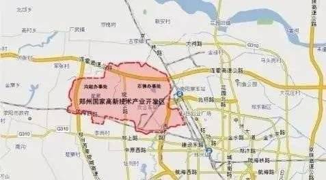 郑州高新区地图及街道图片