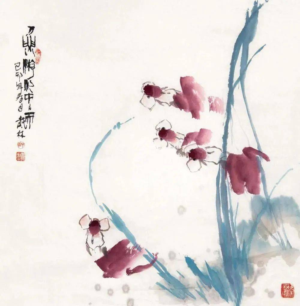 老画家戴林的写意花鸟画