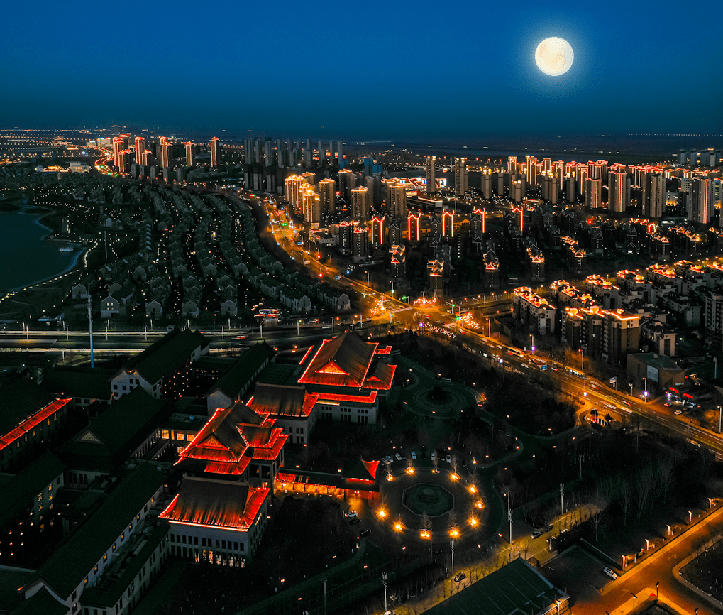 中秋将至快来提前欣赏生态城的月下夜景简直yyds